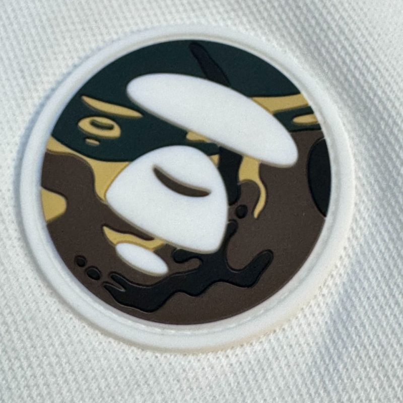 (L) Polo Bape Aape White/ Authentic - Hình ảnh 4