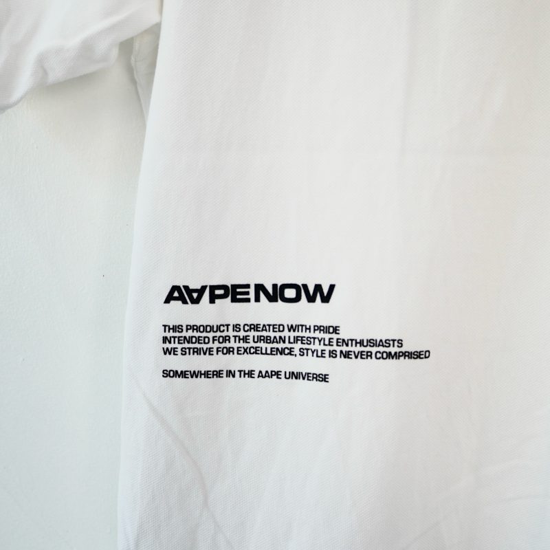 (L) Polo Bape Aape White/ Authentic - Hình ảnh 6