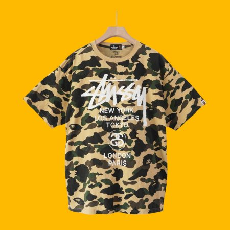 (XL) Stussy x Bape Camo World Tour  / Authentic