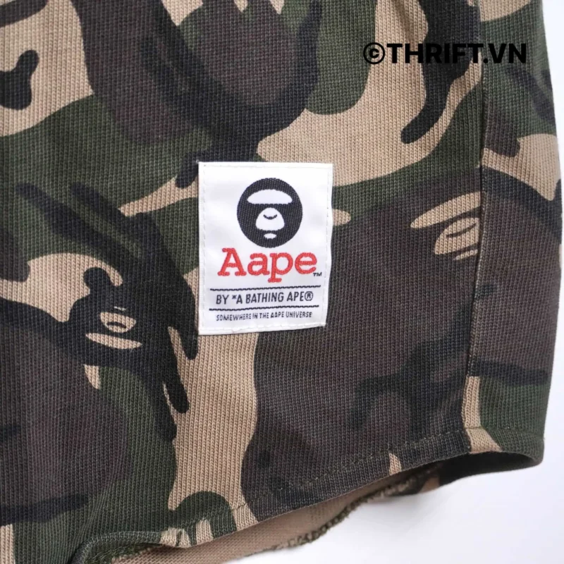 (L) Bape Aape Jersey Camo / Authentic - Hình ảnh 4