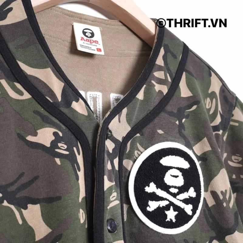 (L) Bape Aape Jersey Camo / Authentic - Hình ảnh 5