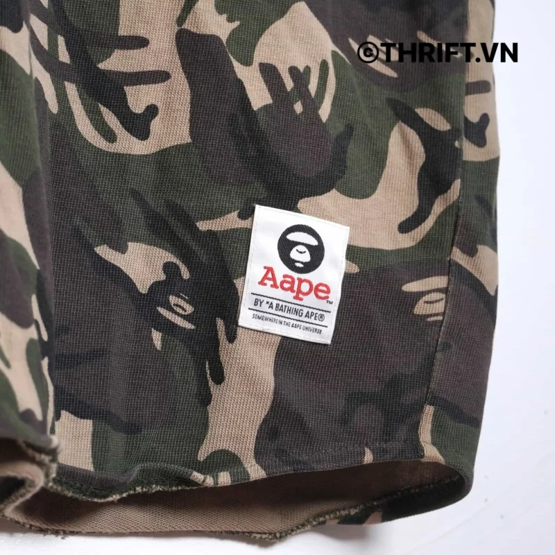 (L) Bape Aape Jersey Camo / Authentic - Hình ảnh 3