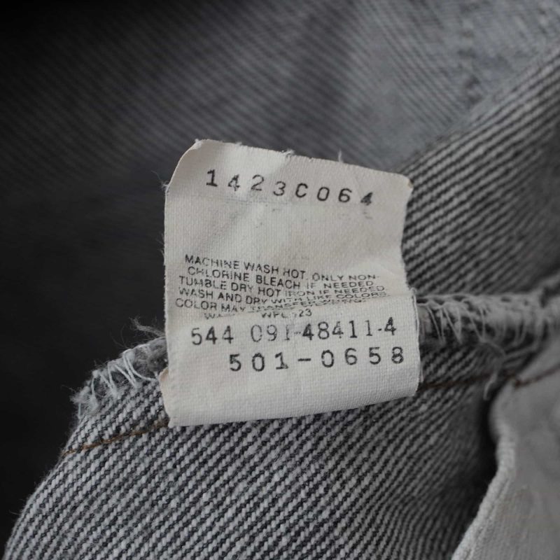 (36) Vintage 501 Levis Black Faded Jeans/ Authentic - Hình ảnh 7