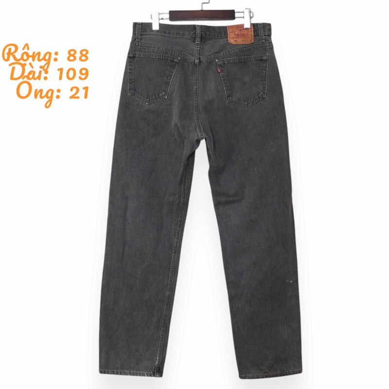 (36) Vintage 501 Levis Black Faded Jeans/ Authentic - Hình ảnh 2