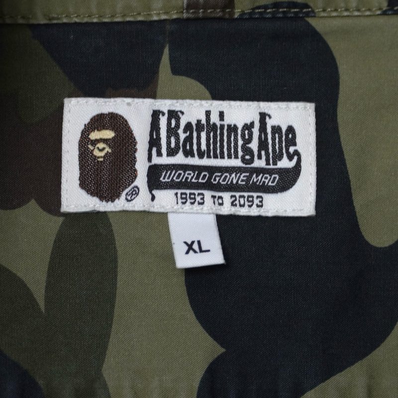 (XL) Bape Camo Green Shark Fullzip / Authentic - Hình ảnh 10