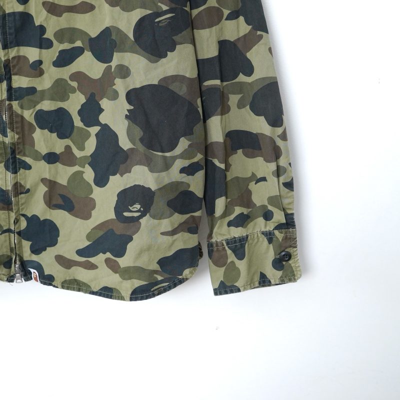 (XL) Bape Camo Green Shark Fullzip / Authentic - Hình ảnh 7