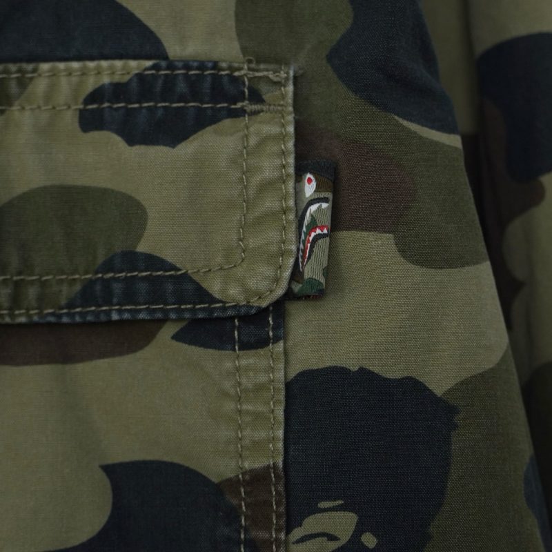 (XL) Bape Camo Green Shark Fullzip / Authentic - Hình ảnh 8