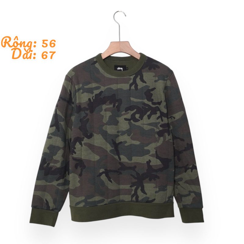 (L) Stussy Camo Sweatshirt / Authentic