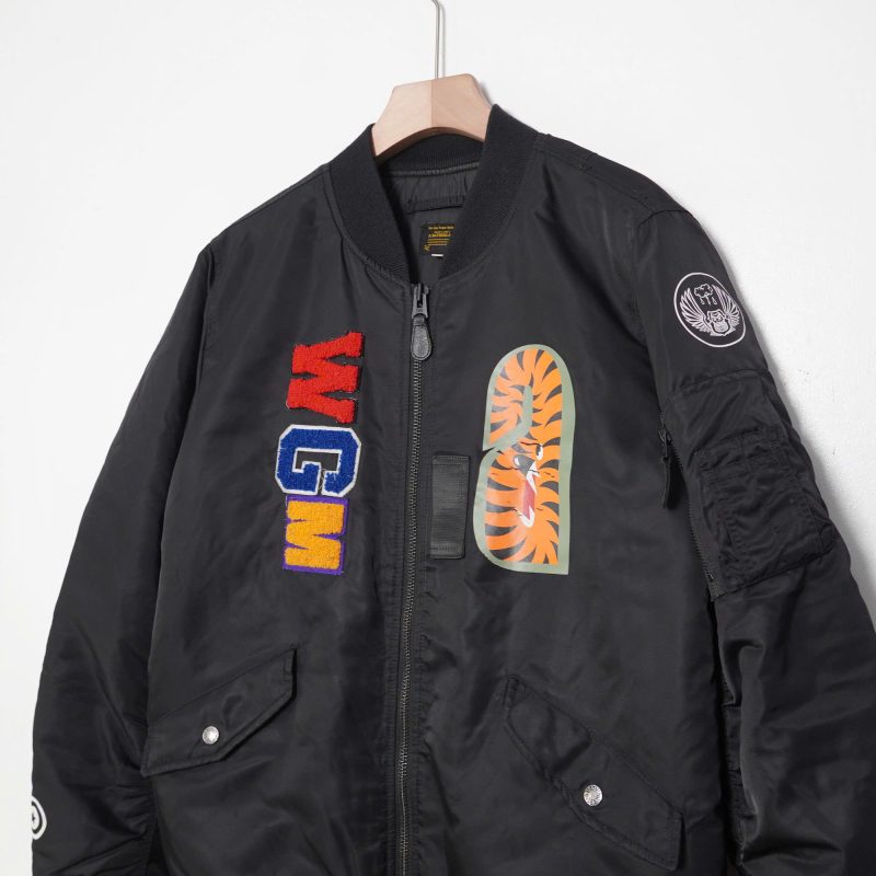 (L) Bomber Bape Shark Ma-1 / Authentic - Hình ảnh 3