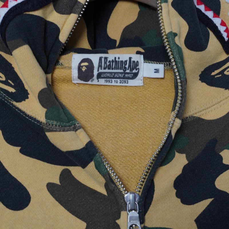 (fit L) Bape Camo Yellow Shark Fullzip / Authentic - Hình ảnh 4