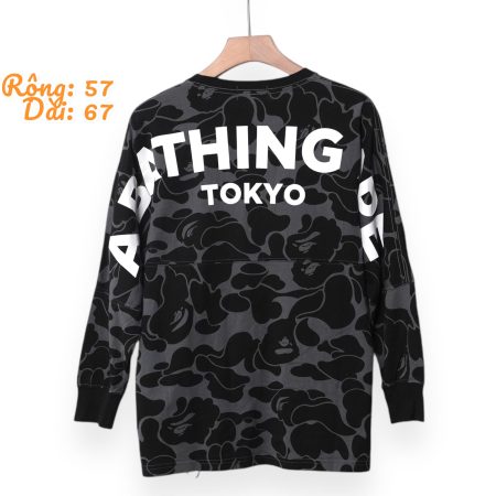 (L) Bape LongSleeve Camo Black / Authentic