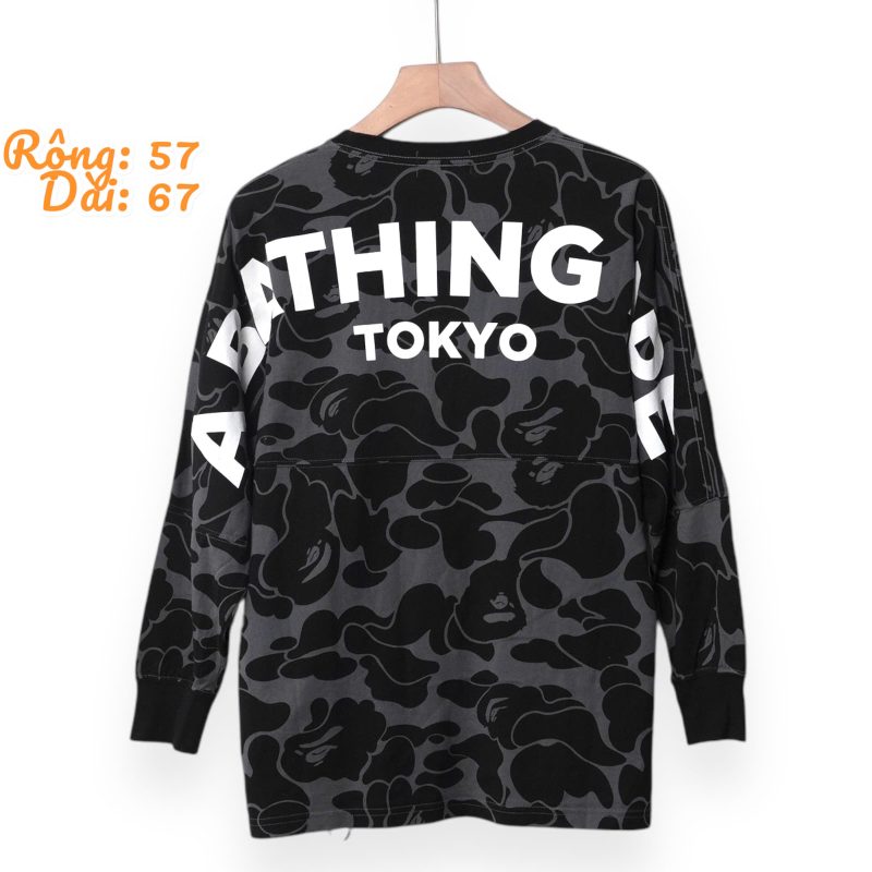 (L) Bape LongSleeve Camo Black / Authentic