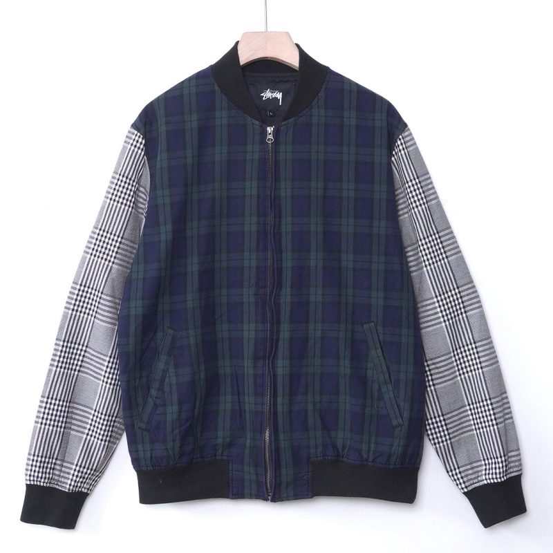 (L) Stussy Mixed Plaid Bomber / Authentic