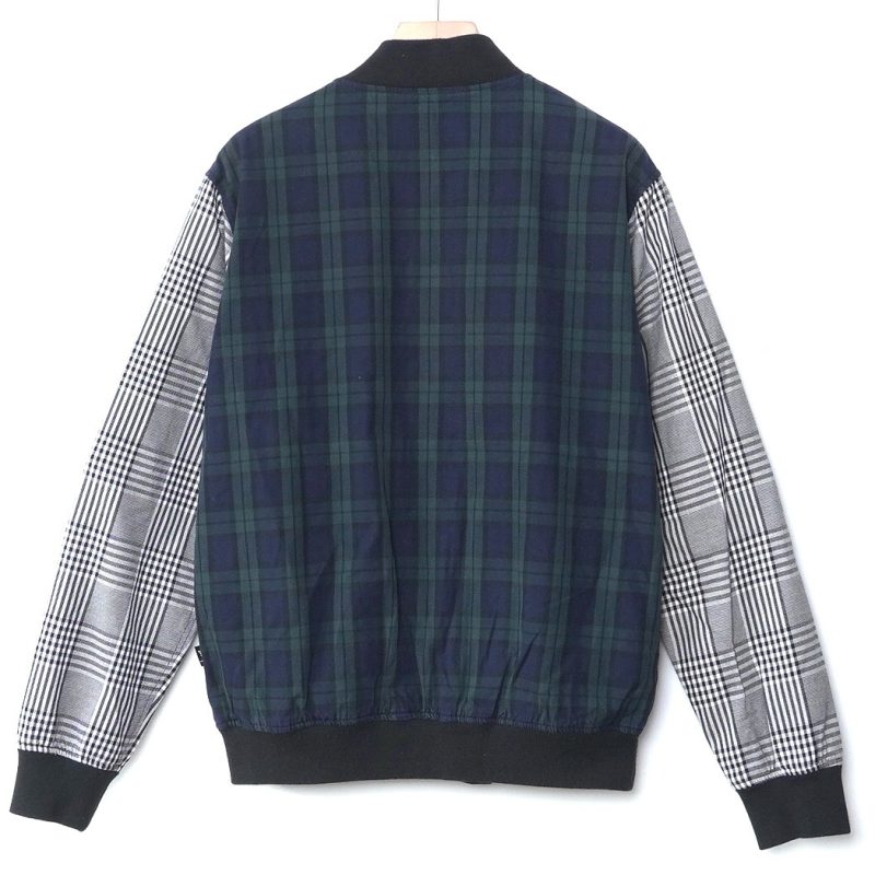 (L) Stussy Mixed Plaid Bomber / Authentic - Hình ảnh 2