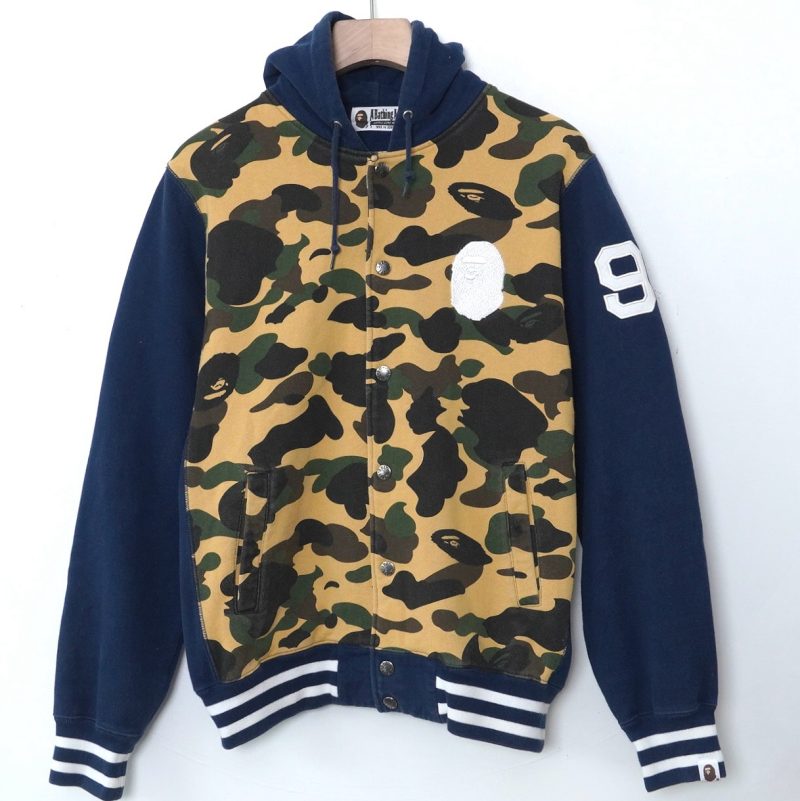 (L) Jacket Bape Button Down Camo / Authentic