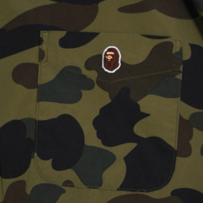 (L) Bape Green OG Camo Shirt / Authentic - Hình ảnh 8