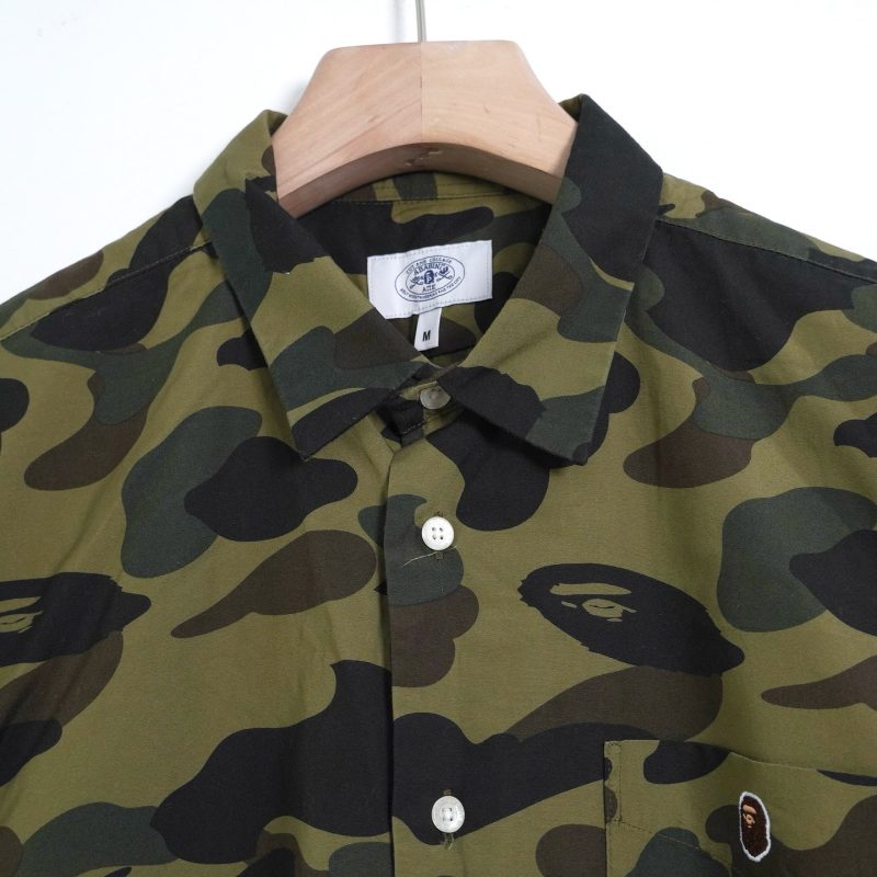 (L) Bape Green OG Camo Shirt / Authentic - Hình ảnh 7