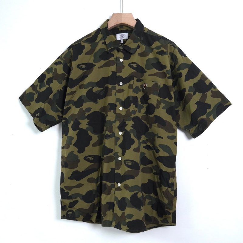 (L) Bape Green OG Camo Shirt / Authentic