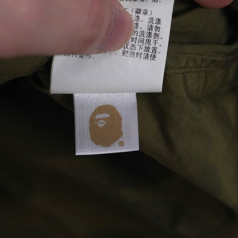 (L) Bape Green OG Camo Shirt / Authentic - Hình ảnh 3