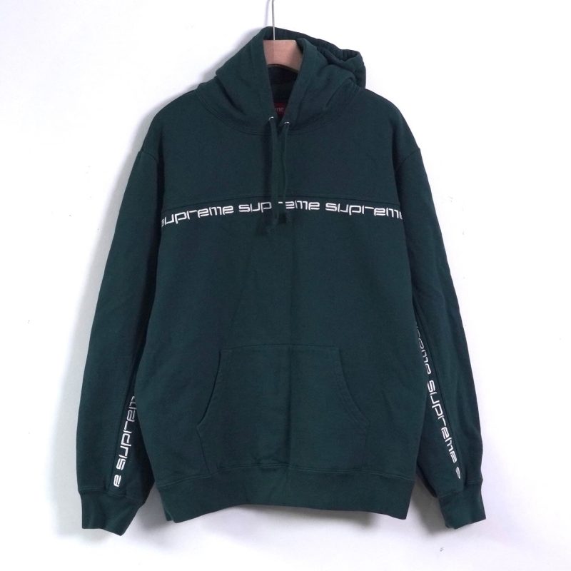 (L) Supreme Hoodie Script / Authentic