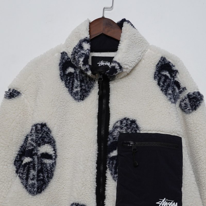 (L) Stussy Jacquard Mask Fleece/ Authentic - Hình ảnh 2