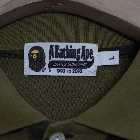 (L) ABathing Ape shark Polo camo - Hình ảnh 5