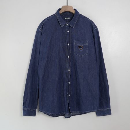 Kenzo Tiger Logo Washed Denim Shirt Vintager