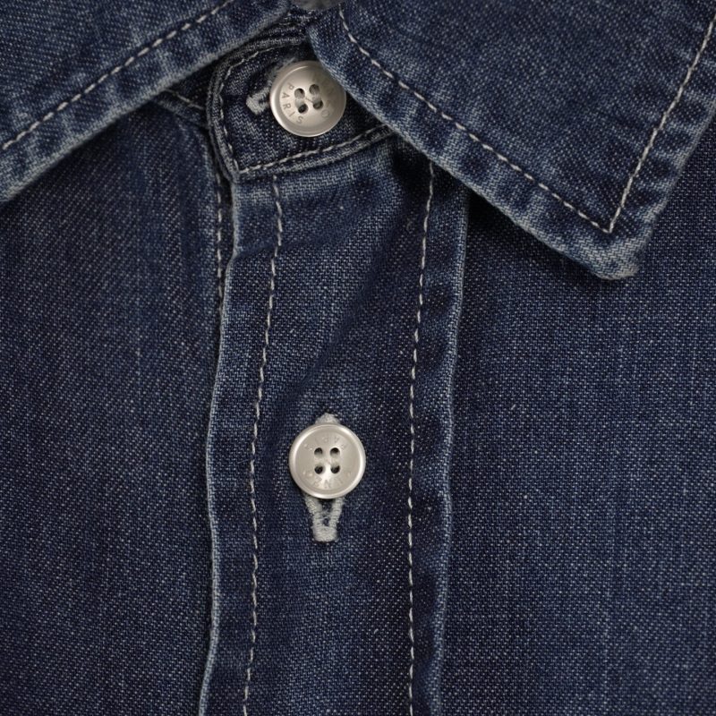Kenzo Tiger Logo Washed Denim Shirt Vintager - Hình ảnh 4