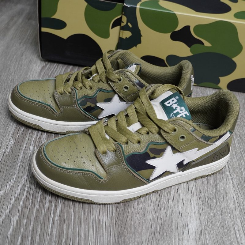 ✅ A BATHING APE SK8 Sta Olive Drab Green Camo. - Ảnh 5