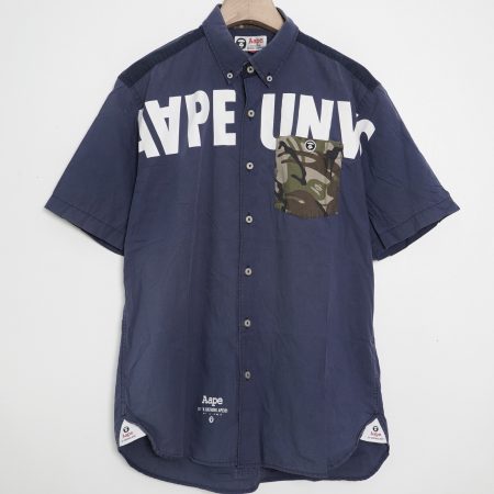 ✅ Sơ mi Aape BATHING APE.logo in và thêu siêu nét túi trc camo trông cực kì nổi bật
