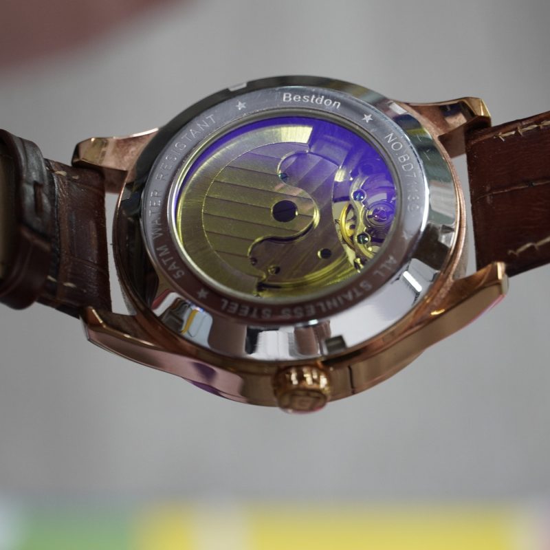 ✅ Bestdon Golden Automatic máy cơ chỉ cần cử động là chạy. Lộ tim cực kì sang chảnh. Màu vàng đồng. - Ảnh 6